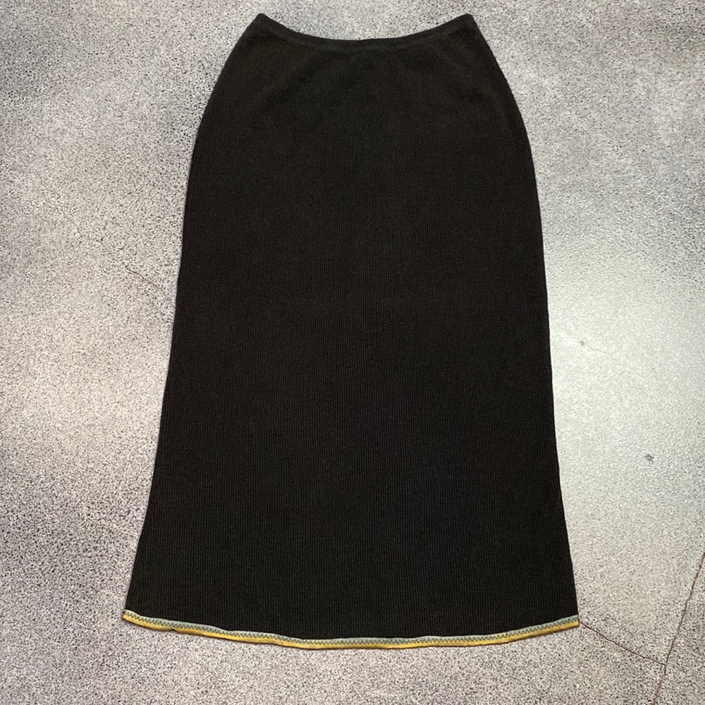Fatigues Black Waffle Knit Skirt Size Medium